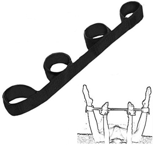 Dee Banna Spreader Bar with Wrist & Ankle Cuffs Wrist Bondage Gear, Black