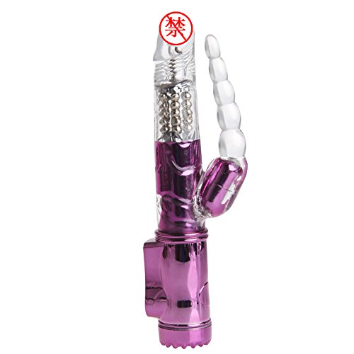 Kocome G-Spot Dildo Vibrator Massager Multispeed Vibrator + Anal Butt Beads Female Toys (Purple)