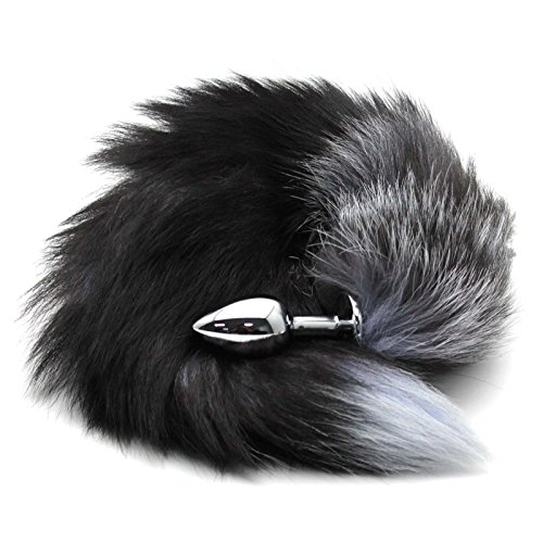 Foreveryang| Adult Sex Things for Couple Butt Plug Stainless Steel Faux Fox Tail Sex Toy Anal Insert Plug Stopper Couple Gift