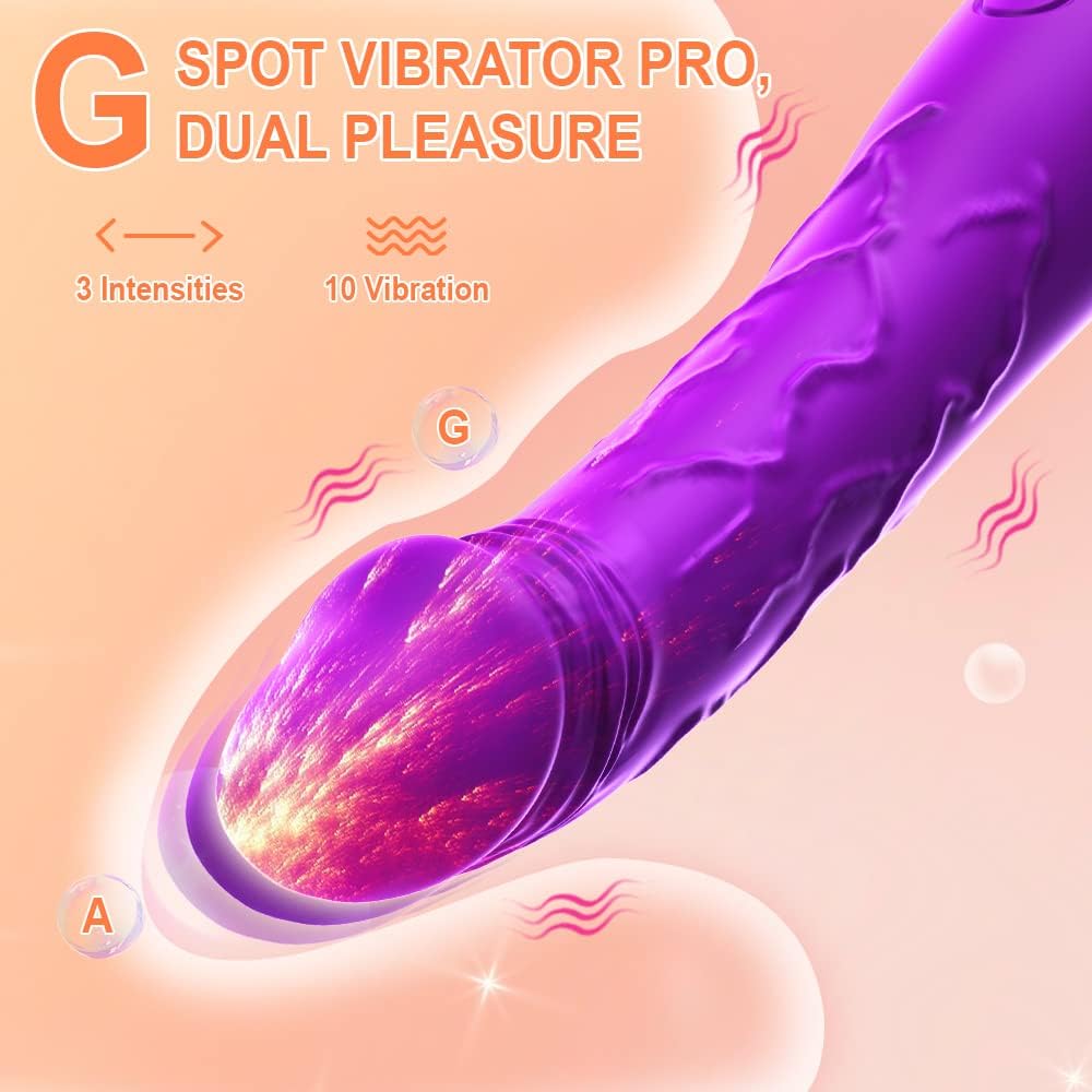 7.6 Inch Realistic Dildo Vibrator for Women，10 Powerful Vibration Modes for Clitoral and G-spot Stimulation, Waterproof Rose Adult Sex Toys for Women and Couples