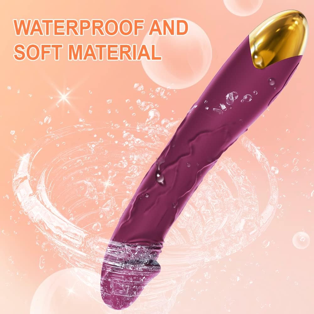 7.6 Inch Realistic Dildo Vibrator for Women，10 Powerful Vibration Modes for Clitoral and G-spot Stimulation, Waterproof Rose Adult Sex Toys for Women and Couples