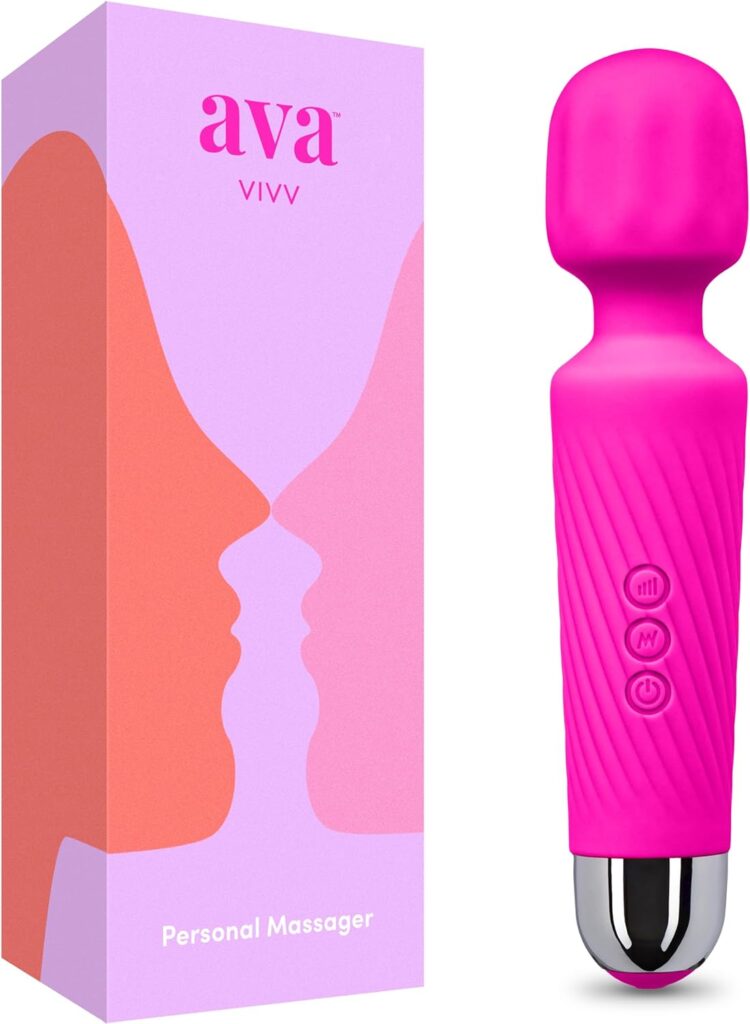 Ava Vibrator Wand Sex Toys [Clit Stimulator Vibrators] Vibrator for Woman | Sex Toy | Gifts for Women | 20 Patterns  8 Speeds of Pleasure | Quiet  Small | Adult Sex Toys -Standard - Hot Pink