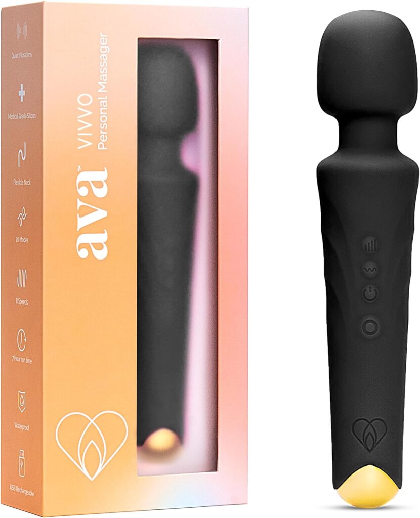 Ava Vibrator Wand Sex Toys [Clit Stimulator Vibrators] Vibrator for Woman | Sex Toy | Gifts for Women | 20 Patterns  8 Speeds of Pleasure | Quiet  Small | Adult Sex Toys -Standard - Hot Pink