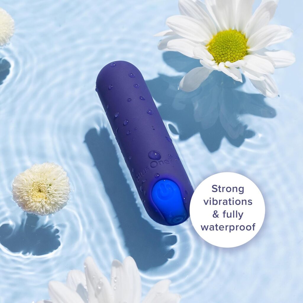 plusOne Bullet Vibrator for Women - Mini Vibrator Made of Body-Safe Silicone, Fully Waterproof, USB Rechargeable - Personal Massager with 10 Vibration Settings