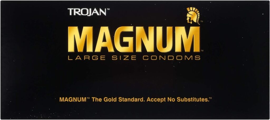 TROJAN Magnum Lubricated Large Condoms, Comfortable and Smooth Lubricated Condoms for Men, America’s Number One Condom, 36 Count Pack