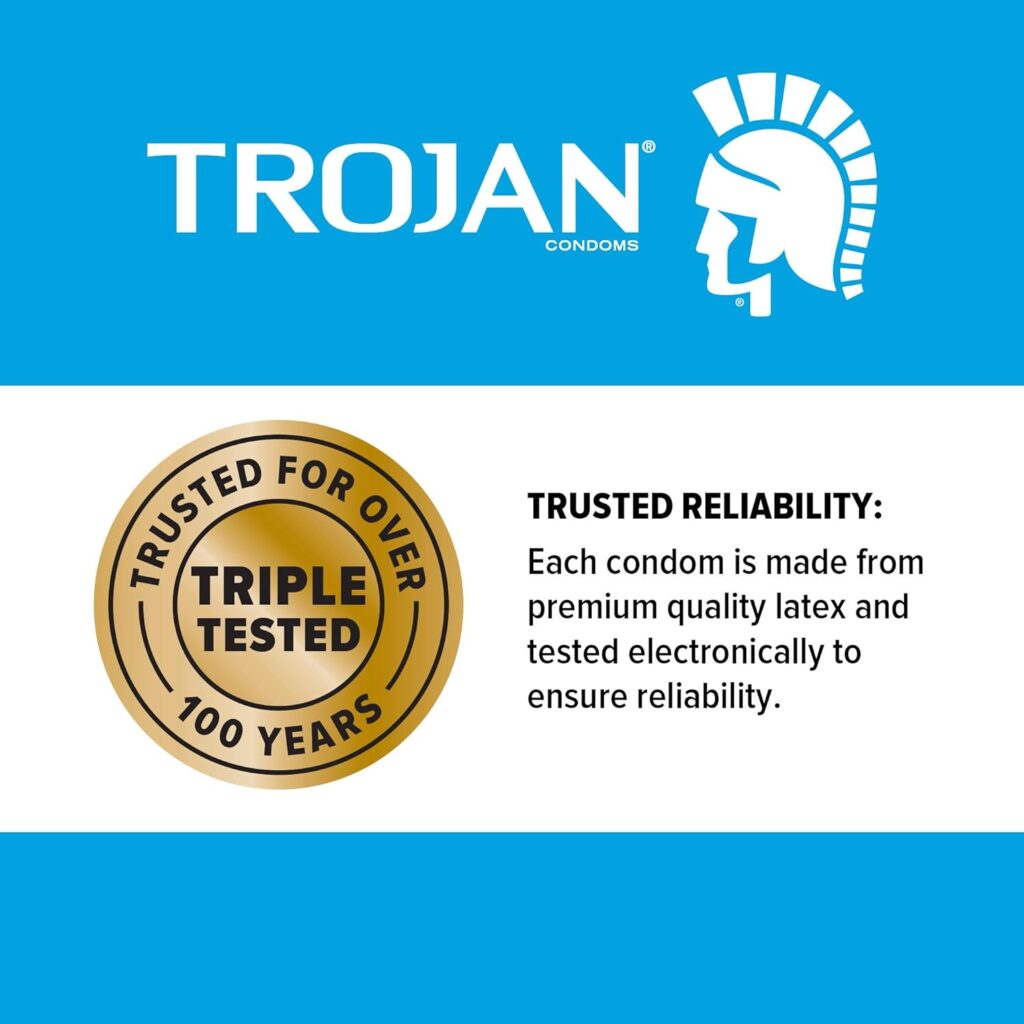 Trojan Studded Bareskin Lubricated Condoms - 10 Count