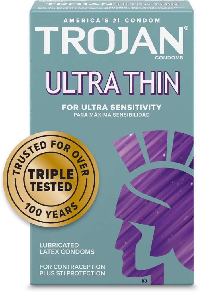 TROJAN Ultra Thin Condoms For Ultra Sensitivity, Lubricated Condoms for Men, America’s Number One Condom, 36 Count Value Pack